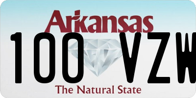 AR license plate 100VZW