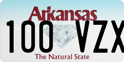 AR license plate 100VZX