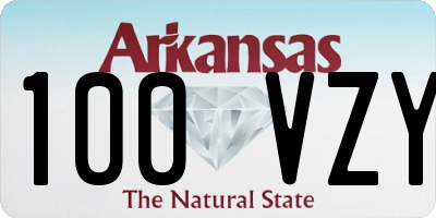 AR license plate 100VZY
