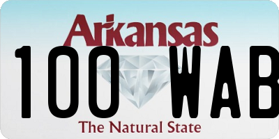 AR license plate 100WAB