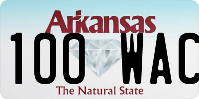 AR license plate 100WAC