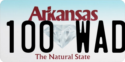 AR license plate 100WAD
