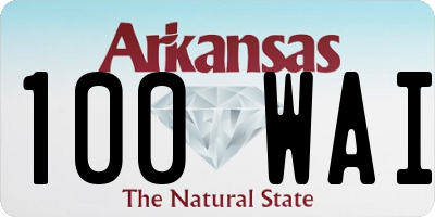 AR license plate 100WAI