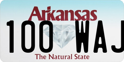 AR license plate 100WAJ