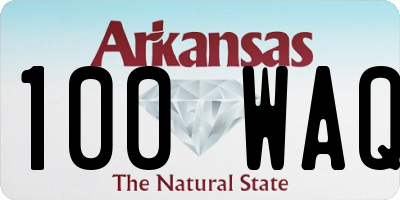 AR license plate 100WAQ