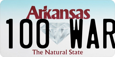 AR license plate 100WAR