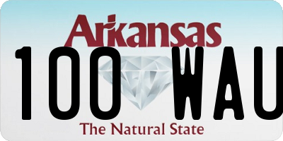 AR license plate 100WAU