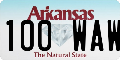 AR license plate 100WAW