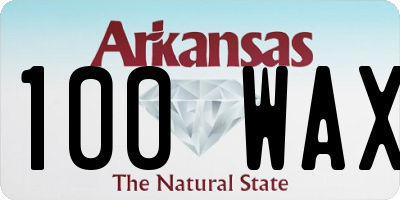 AR license plate 100WAX