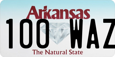 AR license plate 100WAZ