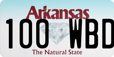 AR license plate 100WBD