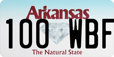 AR license plate 100WBF