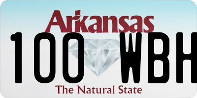 AR license plate 100WBH