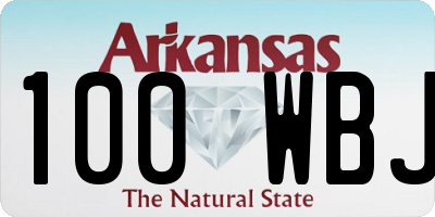 AR license plate 100WBJ