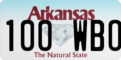 AR license plate 100WBO