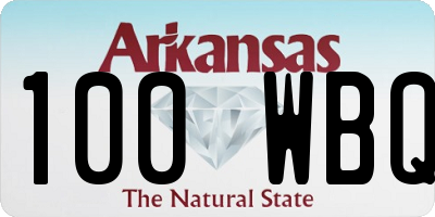 AR license plate 100WBQ