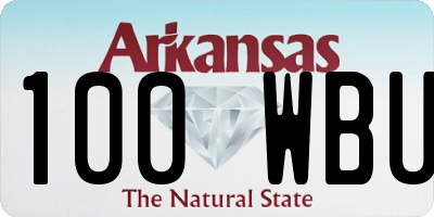 AR license plate 100WBU