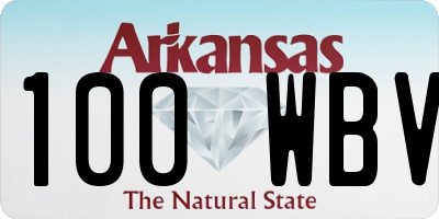 AR license plate 100WBV