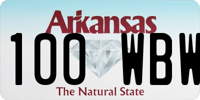 AR license plate 100WBW