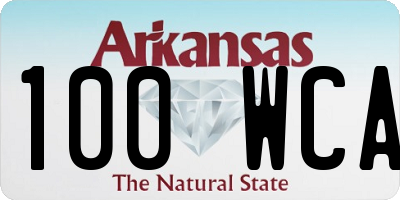 AR license plate 100WCA