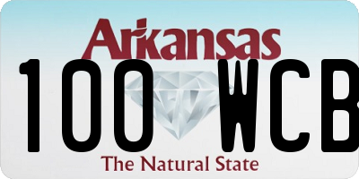 AR license plate 100WCB