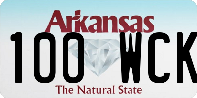 AR license plate 100WCK