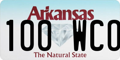 AR license plate 100WCO
