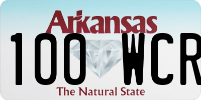 AR license plate 100WCR