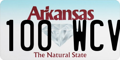 AR license plate 100WCV