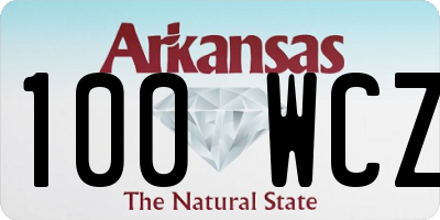 AR license plate 100WCZ