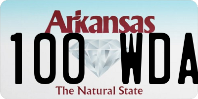 AR license plate 100WDA