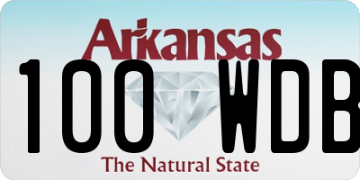 AR license plate 100WDB