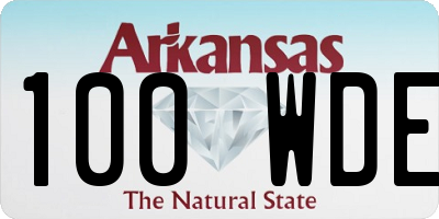 AR license plate 100WDE