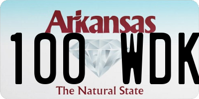 AR license plate 100WDK