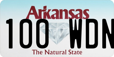 AR license plate 100WDN
