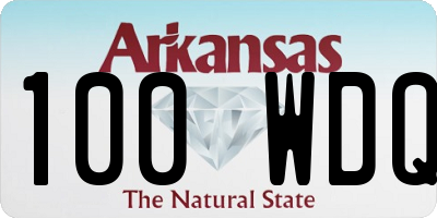 AR license plate 100WDQ