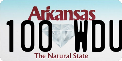 AR license plate 100WDU