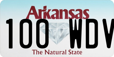 AR license plate 100WDV