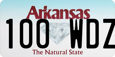 AR license plate 100WDZ