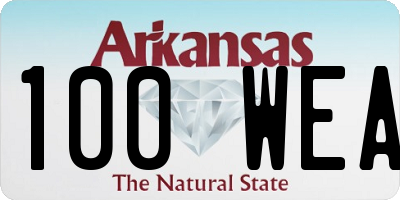 AR license plate 100WEA