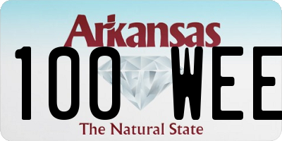 AR license plate 100WEE