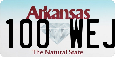 AR license plate 100WEJ