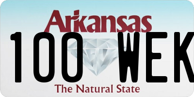 AR license plate 100WEK