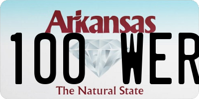 AR license plate 100WER