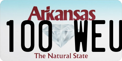 AR license plate 100WEU