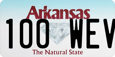 AR license plate 100WEV