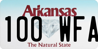 AR license plate 100WFA