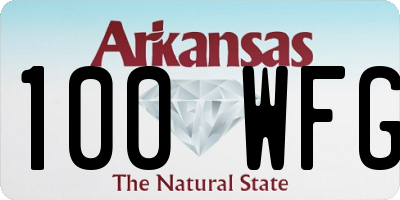 AR license plate 100WFG