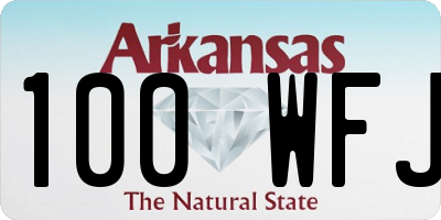 AR license plate 100WFJ