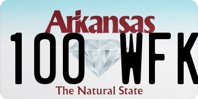 AR license plate 100WFK